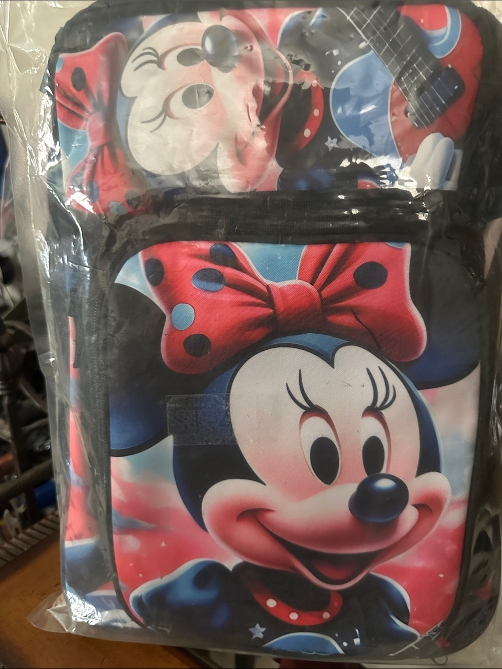 Minnie Mouse Kids Backpack - Pink & Black 17 inch 3 piece with lunch bag NWT